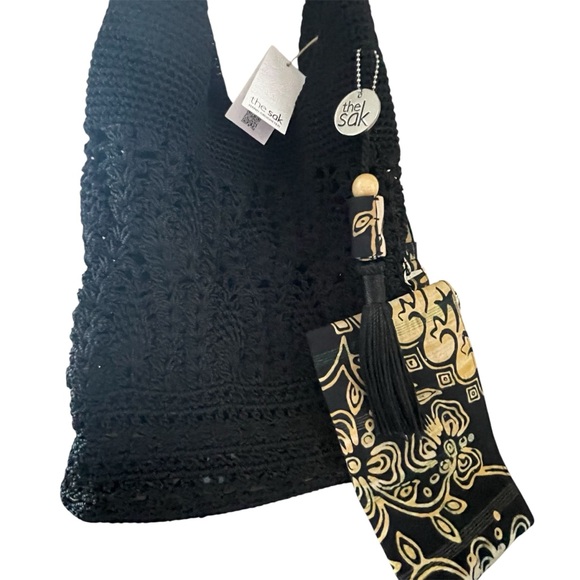 The Sak Oceana McClaren Recycled Black Tote w/detachable wristlet,NWT/Br… - Picture 4 of 11